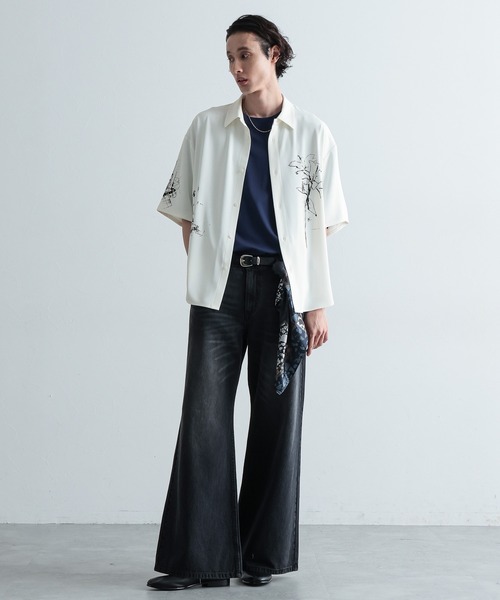 HARE（ハレ）の「ドローイングアートシャツ(HARE)（シャツ/ブラウス・メンズ・ホワイト/ブラック/グレー・SMALL/MEDIUM）」の8枚目の写真