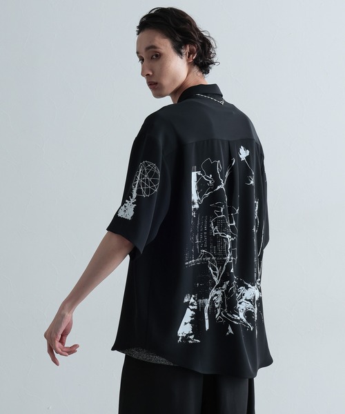 HARE（ハレ）の「ドローイングアートシャツ(HARE)（シャツ/ブラウス・メンズ・ホワイト/ブラック/グレー・SMALL/MEDIUM）」の10枚目の写真