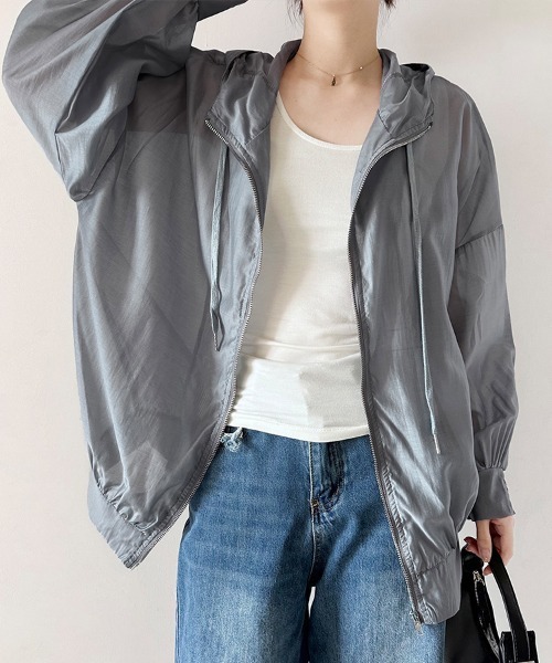 ReRe(リリ)の「シアーマウンテンパーカー(マウンテンパーカー・レディース・グレー/ブラック/ホワイト/ネイビー/ベージュ・MEDIUM)」の19枚目の写真