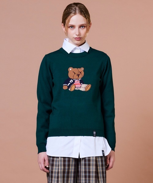 DOUBLE STANDARD CLOTHING(ダブルスタンダードクロージング)の「ベアニットプルオーバー(ニット/セーター・レディース・グリーン・38/36)」の4枚目の写真