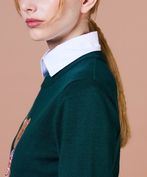 DOUBLE STANDARD CLOTHING(ダブルスタンダードクロージング)の「ベアニットプルオーバー(ニット/セーター・レディース・グリーン・38/36)」の9枚目の写真
