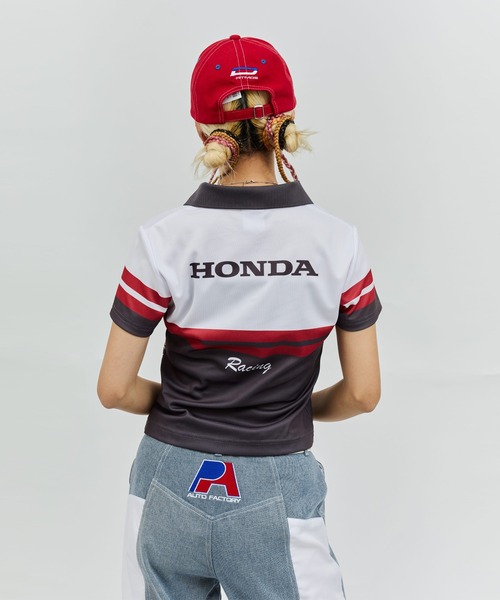 HONDA x atmos pink Racing Polo Shirt / ホンダ アトモス ピンク レーシング ポロ シャツ 「SP」 レディース HONDA x atmos pink Racing Polo Shirt / ホンダ アトモス
