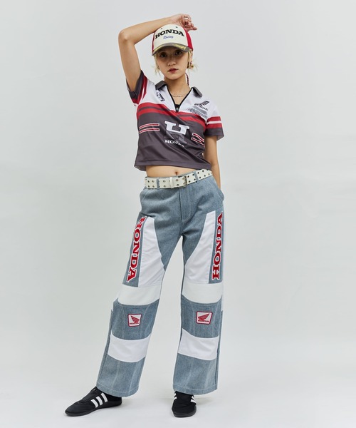 HONDA x atmos pink Racing Polo Shirt / ホンダ アトモス