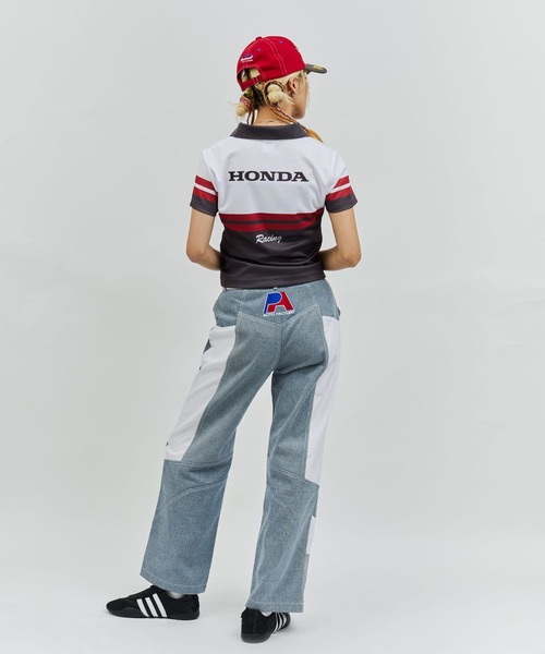 HONDA x atmos pink Racing Polo Shirt / ホンダ アトモス