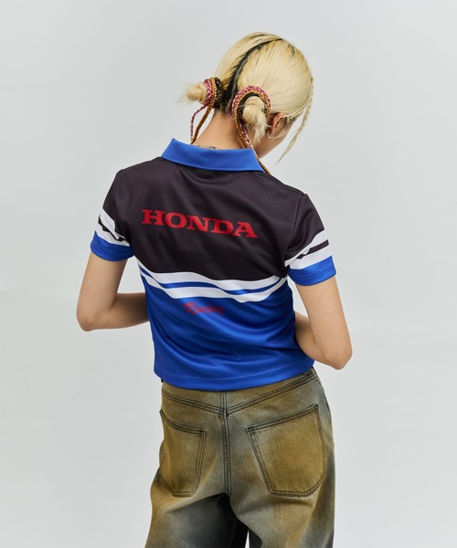 HONDA x atmos pink Racing Polo Shirt / ホンダ アトモス ピンク レーシング ポロ シャツ 「SP」 レディース HONDA x atmos pink Racing Polo Shirt / ホンダ アトモス