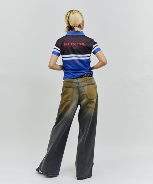 HONDA x atmos pink Racing Polo Shirt / ホンダ アトモス