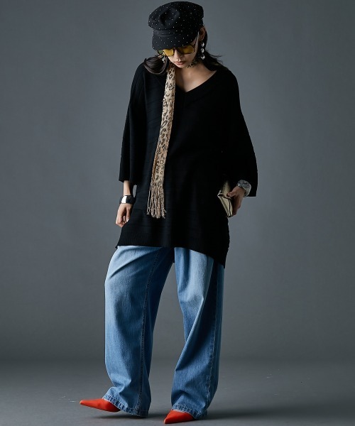 ニット セーター Vネックニット「大きいサイズ有」GEVS. レディース Vネックニット＜大きいサイズ有＞GEVS.（ニット/セーター