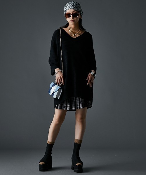 ニット セーター Vネックニット「大きいサイズ有」GEVS. レディース Vネックニット＜大きいサイズ有＞GEVS.（ニット/セーター