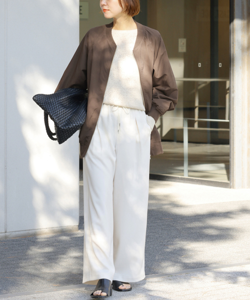 JOURNAL STANDARD relume（ジャーナルスタンダード　レリューム）の「ウォッシャブルナイロンダブルジップMA-1（MA-1・レディース・ブラウン/ベージュ/カーキ・FREE）」の4枚目の写真