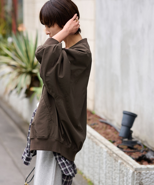 JOURNAL STANDARD relume（ジャーナルスタンダード　レリューム）の「ウォッシャブルナイロンダブルジップMA-1（MA-1・レディース・ブラウン/ベージュ/カーキ・FREE）」の14枚目の写真