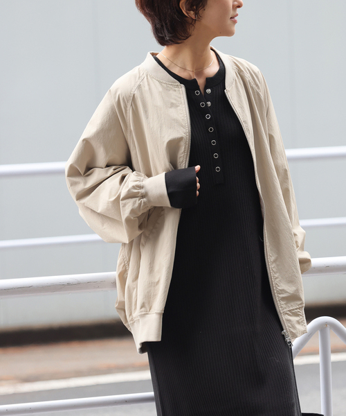 JOURNAL STANDARD relume（ジャーナルスタンダード　レリューム）の「ウォッシャブルナイロンダブルジップMA-1（MA-1・レディース・ブラウン/ベージュ/カーキ・FREE）」の19枚目の写真