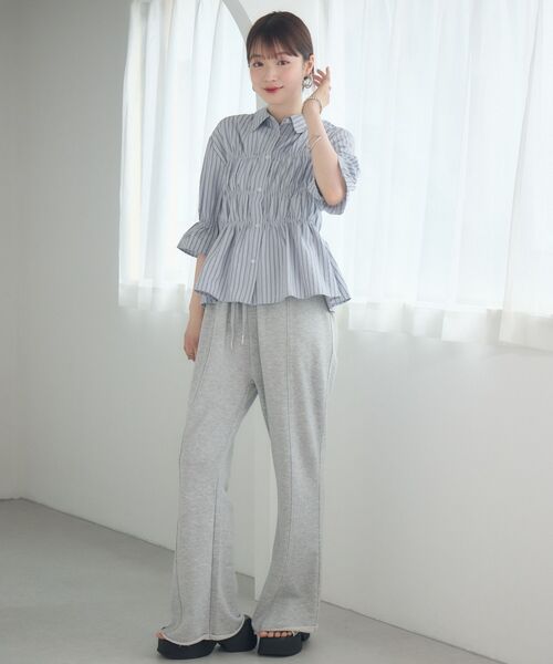 RETRO GIRL（レトロガール）の「フレアスウェットPT（スウェットパンツ・レディース・ホワイト系その他/ライトグレー/ブラック・FREE）」の15枚目の写真