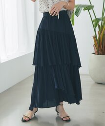 La boutique BonBon | 【新サイズ登場！・miki監修・盛れるシルエット】イレヘムティアードスカート(スカート)