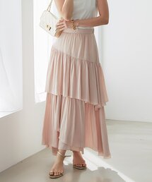 La boutique BonBon | 【新サイズ登場！・miki監修・盛れるシルエット】イレヘムティアードスカート(スカート)