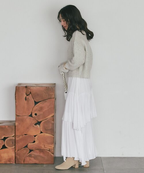 ラブティックボンボン　イレヘムティアードスカート　ホワイト 新色追加！miki監修・3サイズあり】イレヘムティアードスカート