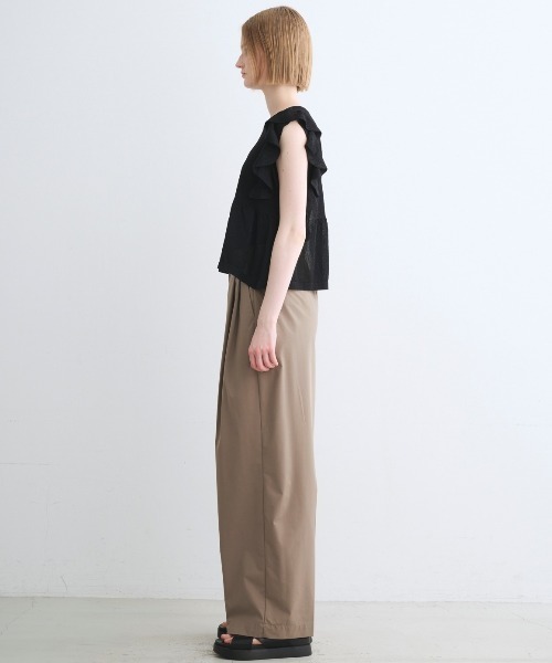 three dots(スリードッツ)の「シマ―セーター ラッフルトップス(Tシャツ/カットソー・レディース・ブラック・SMALL)」の10枚目の写真