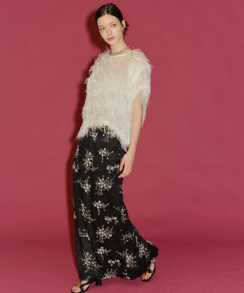 【yae】Flower embroidery skirt yae（ヤエ）の「Flower embroidery skirt / フラワーエンブロイダリー
