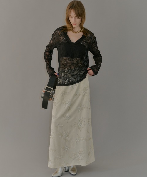 gypsohila Embroidery Skirt エンブロイダリースカート GPS-340 Embroidery Skirt | gypsohila