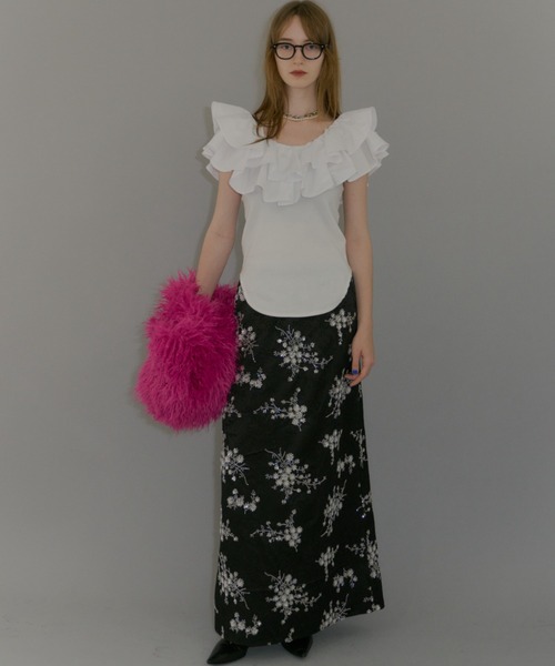 Flower embroidery skirt / フラワーエンブロイダリースカート