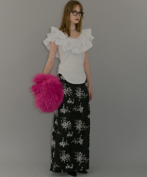 Flower embroidery skirt / フラワーエンブロイダリースカート