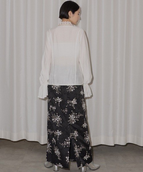 スカート yae Flower embroidery skirt Flower embroidery skirt / フラワーエンブロイダリースカート