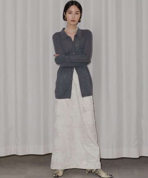 セール】Flower embroidery skirt / フラワーエンブロイダリースカート