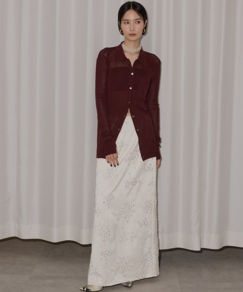 Flower embroidery skirt / フラワーエンブロイダリースカート
