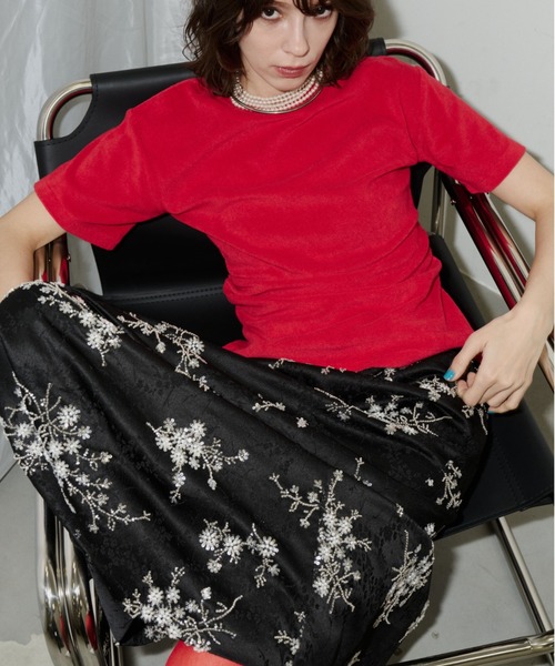 Flower embroidery skirt / フラワーエンブロイダリースカート