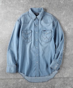Wrangler ラングラー　デニムシャツ　ペイズリー　スタンドカラー　L超美品 96093077_165_d_240.jpg