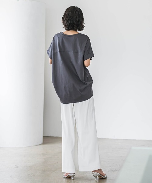 la.f…(ラエフ)の「パッチポケットワイドパンツ≪洗濯機で洗える≫(スラックス・レディース・イエロー/カーキ/ホワイト・11号/9号/7号)」の14枚目の写真