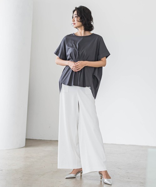 la.f…(ラエフ)の「パッチポケットワイドパンツ≪洗濯機で洗える≫(スラックス・レディース・イエロー/カーキ/ホワイト・11号/9号/7号)」の13枚目の写真