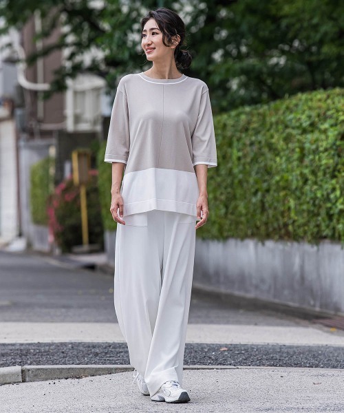 la.f…(ラエフ)の「パッチポケットワイドパンツ≪洗濯機で洗える≫(スラックス・レディース・イエロー/カーキ/ホワイト・11号/9号/7号)」の19枚目の写真