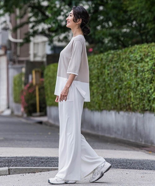 la.f…(ラエフ)の「パッチポケットワイドパンツ≪洗濯機で洗える≫(スラックス・レディース・イエロー/カーキ/ホワイト・11号/9号/7号)」の20枚目の写真