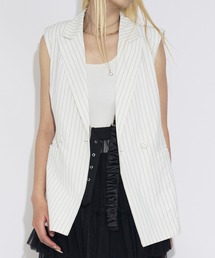 Ezick（エジック）の「Pinstripe ベルトツキジレベスト/setup対応（ベスト）」