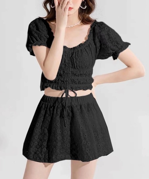 ZAFUL レース タイサイド タンガ タンキニ【送料込み】 レースレディース Lace Ladies カバーアップ付ボーダータンキニ