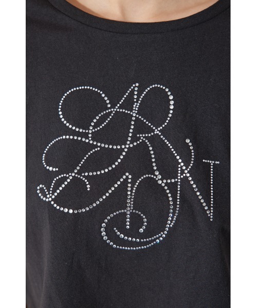 tシャツ 「AKB48 千葉恵里さん着用」ラインストーンロゴTシャツ 夏服 半袖 レディース AKB48 千葉恵里さん着用】ラインストーンロゴTシャツ 夏服 半袖