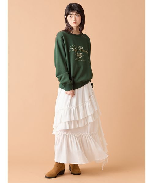 LILY BROWN(リリーブラウン)の「イレヘムティアードスカート(スカート・レディース・ホワイト/アイボリー/チェック・00/F)」の9枚目の写真