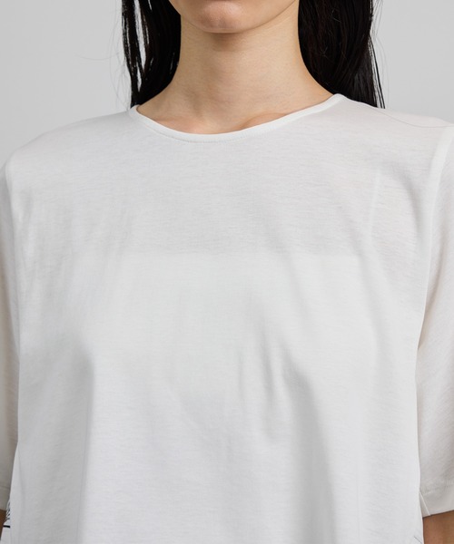 ROPE'(ロペ)の「【洗える】【YUKO SAEKI for ROPE'・コラボ】スカーフ柄プリント Aラインカットソー(Tシャツ/カットソー・レディース・オフホワイト/ブラック・FREE)」の19枚目の写真