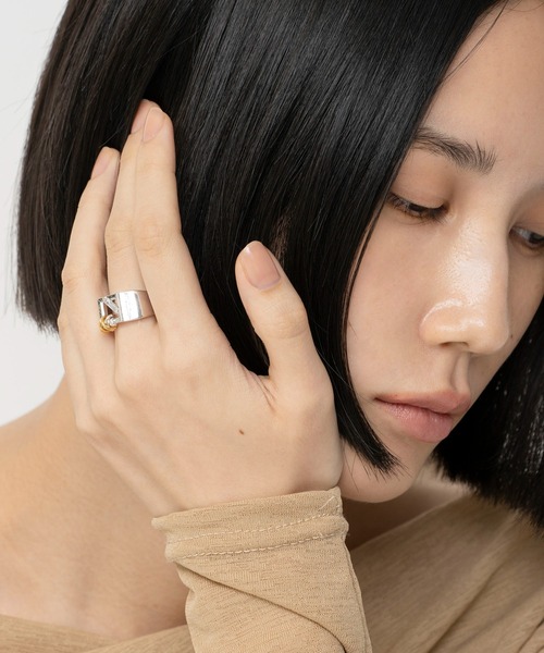 LAPUIS（ラピュイ）の「LAPUIS(ラピュイ) Coil Frame ring（リング・レディース・ゴールド/マルチ・11号/13号）」の10枚目の写真