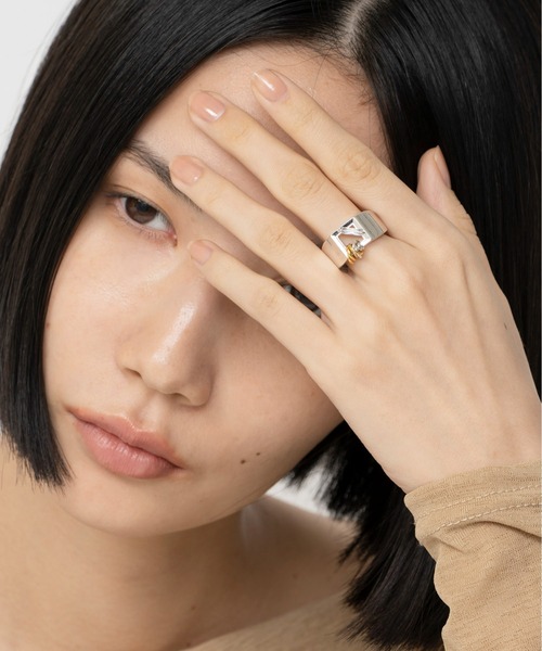 LAPUIS（ラピュイ）の「LAPUIS(ラピュイ) Coil Frame ring（リング・レディース・ゴールド/マルチ・11号/13号）」の12枚目の写真