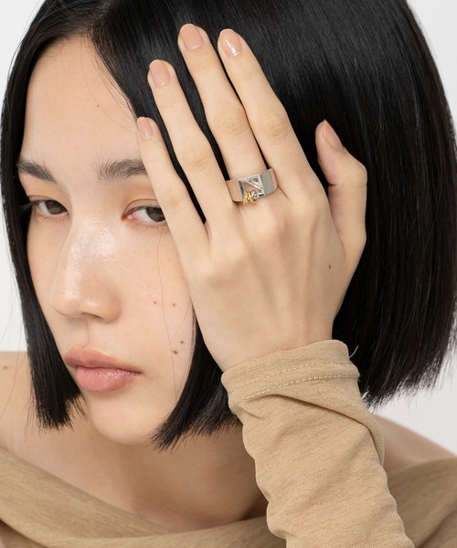 LAPUIS（ラピュイ）の「LAPUIS(ラピュイ) Coil Frame ring（リング・レディース・ゴールド/マルチ・11号/13号）」の11枚目の写真