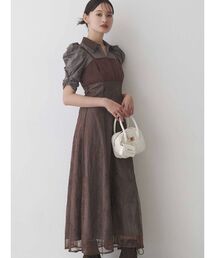 MERCURYDUO | ダブルカラービスチェドッキングパワショルシャツワンピース(ワンピース)