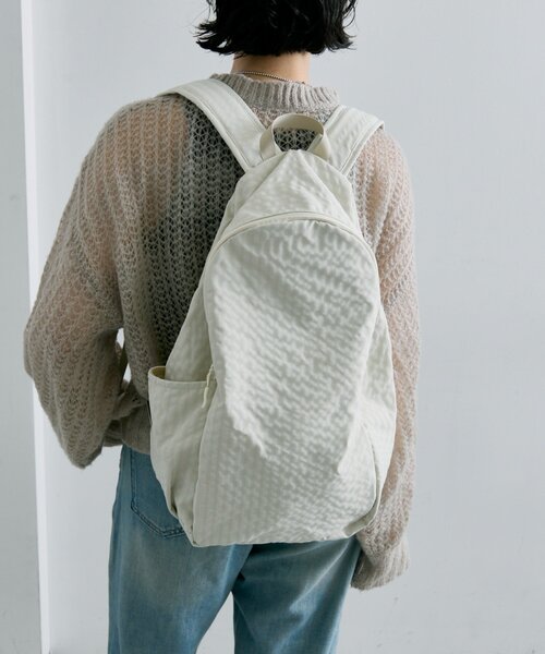 ear PAPILLONNER(イアパピヨネ)の「ファブリックリュック(バックパック/リュック・レディース・アイボリー/ブラック/ダークグリーン・FREE)」の15枚目の写真