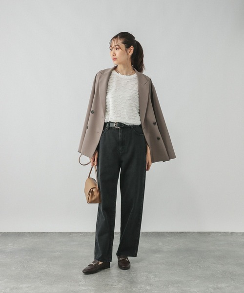 GLOBAL WORK(グローバルワーク)の「ティアードフリルノースリーブ/577912(Tシャツ/カットソー・レディース・グリーン系その他3/ブラック/オフホワイト・LARGE/MEDIUM)」の5枚目の写真