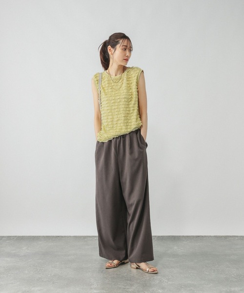 GLOBAL WORK(グローバルワーク)の「ティアードフリルノースリーブ/577912(Tシャツ/カットソー・レディース・グリーン系その他3/ブラック/オフホワイト・LARGE/MEDIUM)」の14枚目の写真