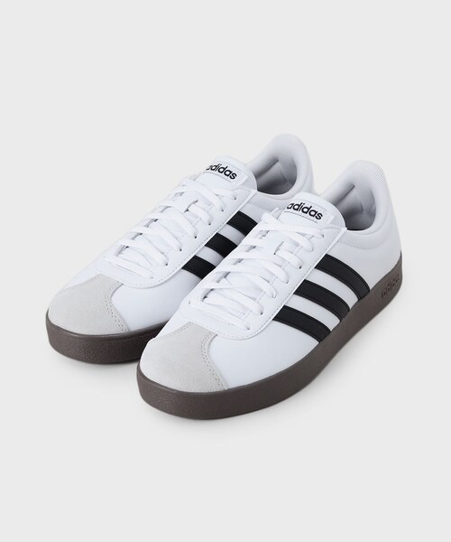 adidas(アディダス)の「adidas アディダス VL COURT BASE(スニーカー・メンズ・オフホワイト/ブラック・75/65)」の1枚目の写真