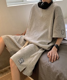 SETUP7（セットアップセブン）の「【SETUP7】ワッフル生地サマーセットアップ　ワッフルTシャツ＆ハーフパンツ ２点セット KNF145（セットアップ）」