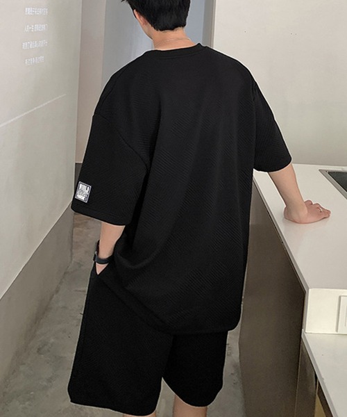 セール】【SETUP7】ワッフル生地サマーセットアップ ワッフルTシャツ