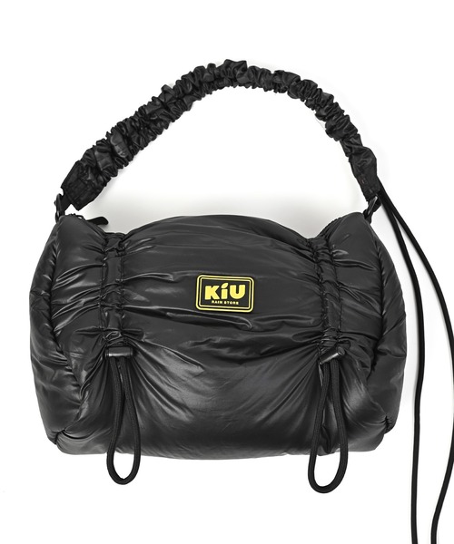 KiU（キウ）の「パフィーギャザーハンドルバッグ（ショルダーバッグ・レディース・ブラック/ライトブルー/シルバー・FREE）」の8枚目の写真