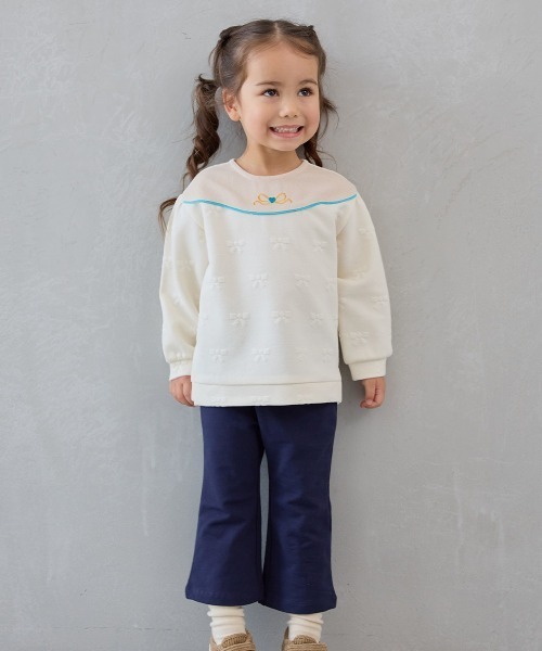 moimoln（モイモルン）の「ジャネットリボンジャカード長袖トップス（スウェット・キッズ・クリーム・110cm/100cm/90cm）」の13枚目の写真
